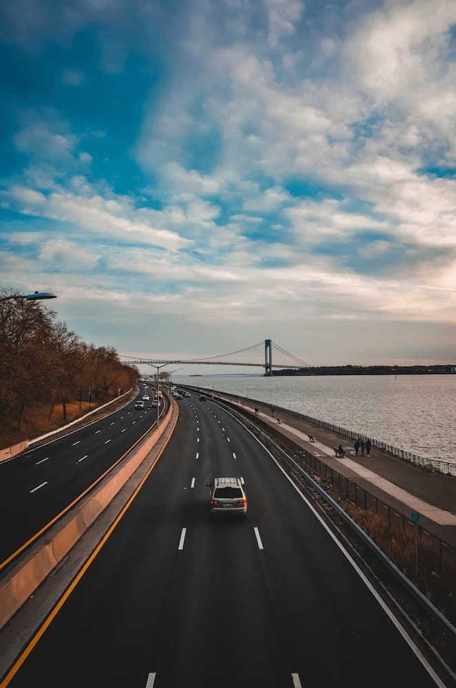 Beautiful view from a windshield