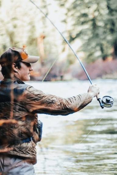Man fishing in the river